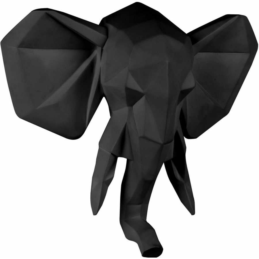 Present Time Origami Elephant Wall Ornament - Black